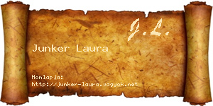 Junker Laura névjegykártya